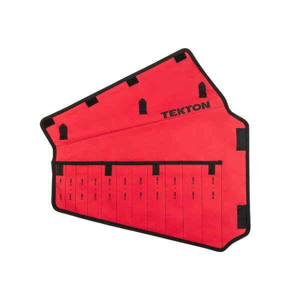 Tekton Pouch, 11-Tool Box End Wrench Pouch 6-32mm, Red ORG27811